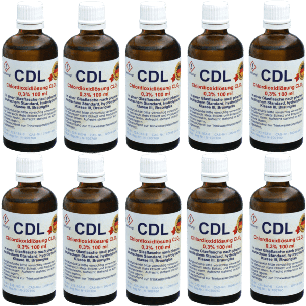 10x 100ml CDL CDS Chlordioxidlösung