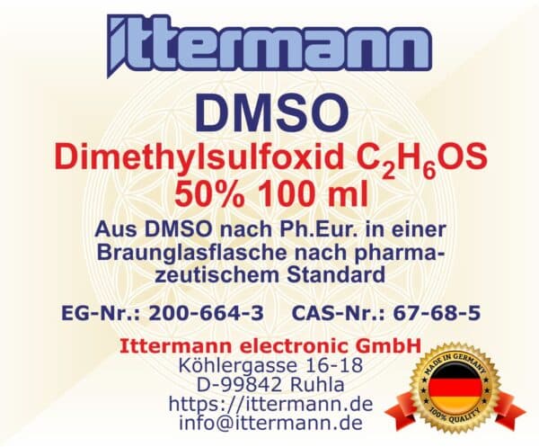 Etikett DMSO 50% 100 ml